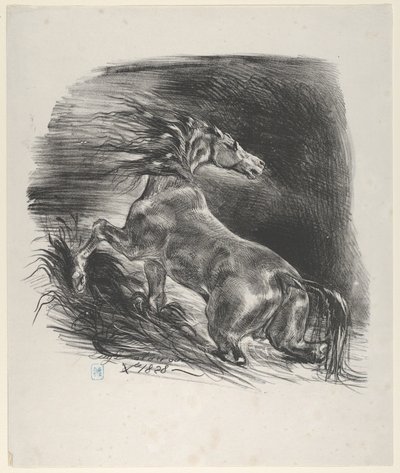 Vahşi At, 1828., 1828. by Eugène Delacroix