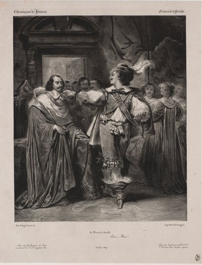 Fransa Günlükleri: Fronde Sahnesi - Condé Prensi, 1829. by Eugène François Marie Joseph Devéria