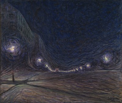 Hornsgatan Gece, 1902 by Eugène Jansson