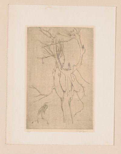 Ağaç ve balıkçıl by Eugène Joors (signed by artist)