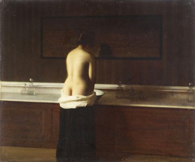 Tuvaletinde genç kadın, 1898 by Eugène Lomont