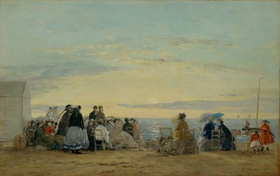 Sahilde, Gün Batımı by Eugene Louis Boudin