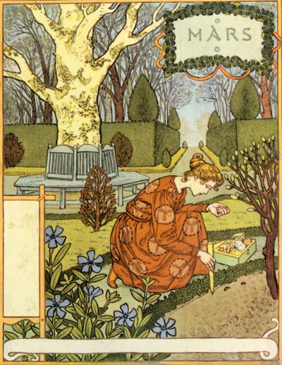 Mars, 1896. by Eugene Grasset