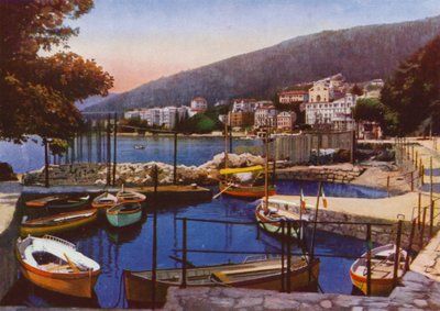 Opatija, şimdi Hırvatistan'da Opatija: Güney gezinti yoluna bakan Porticciuolo (fotoğraf) by European Photographer