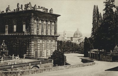 İtalya, Floransa, Pitti Sarayı (s/b fotoğraf) by European Photographer