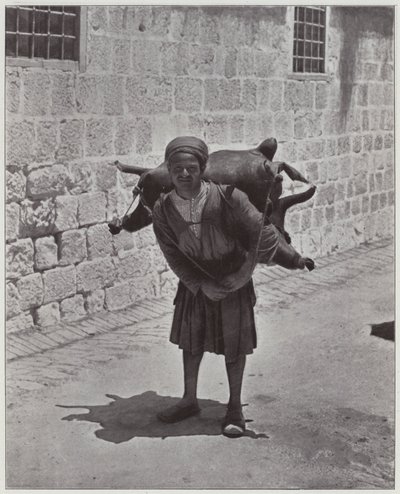 Kudüs, bir su taşıyıcısı (s/b fotoğraf) by European Photographer