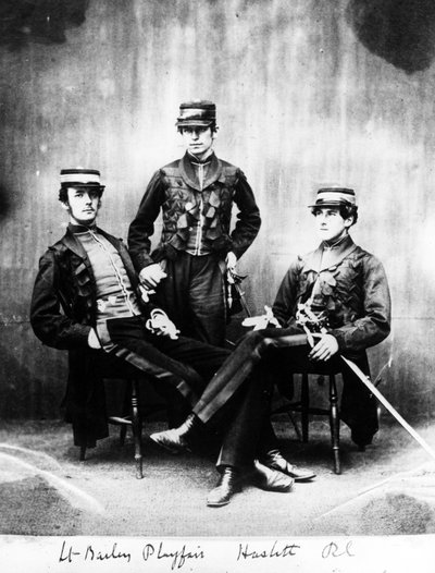 Teğmenler Bailey, Playfair ve Haslitt, 1860 dolayları by European Photographer