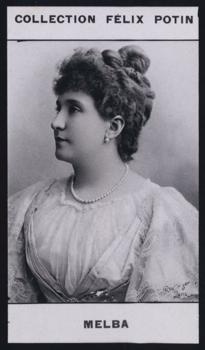 Madam Nellie Melba (1860) (s/b fotoğraf) by European Photographer