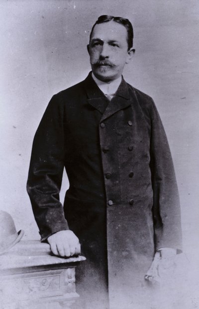Oskar Lenz, Alman-Avusturyalı jeolog ve mineralog (s/b fotoğraf) by European Photographer