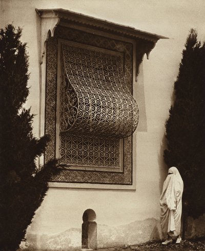 Sidi-Bou-Said, Harem penceresi (s/b fotoğraf) by European Photographer