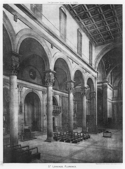 St Lorenzo, Floransa (s/b fotoğraf) by European Photographer