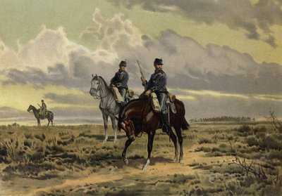 Bir Süvari İlerlemesi (chromolitho) by European School
