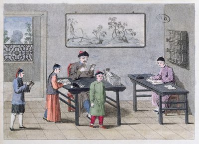 Bir Çin okulu, c.1810 by European School