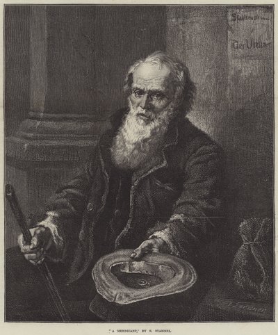 Bir Mendicant (gravür) by European School