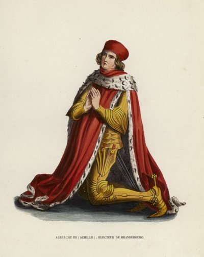 Albrecht III, Aşil, Brandenburg Seçmeni (renkli gravür) by European School