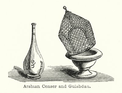 Arap Buhurdan ve Gulabdan (gravür) by European School