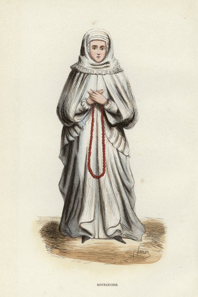 Burjuva (renkli gravür) by European School