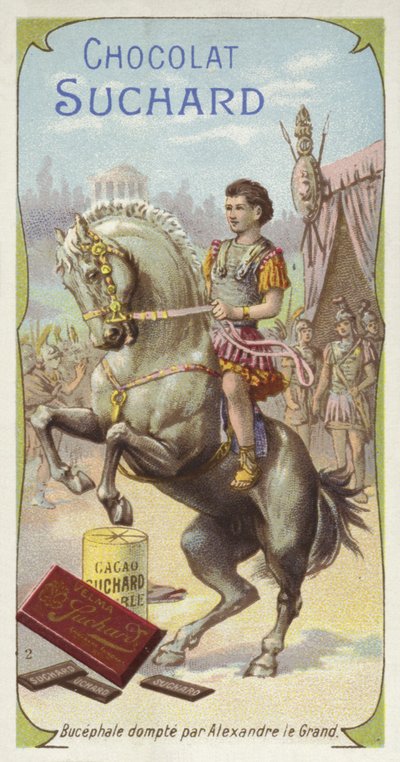 Büyük İskender tarafından evcilleştirilen Bucephalus by European School