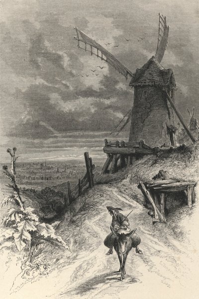 Onyedinci Yüzyılda Butte Montmartre (gravür) by European School
