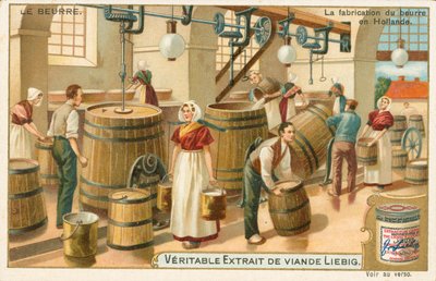 Tereyağı, Liebig kartı, 20. yüzyıl başı (kromo) by European School