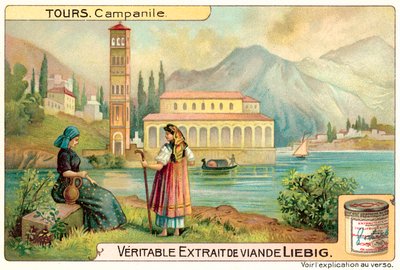 Campanile (kromolitho) by European School