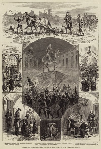 Viyana'da İmparator II. Joseph'in yüzüncü yıl kutlamaları (gravür) by European School