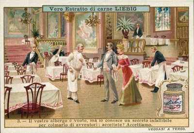 Boş bir otelin talihini döndürmeyi vaat eden şef (chromolitho) by European School