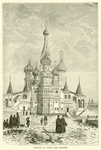 Kutsal Vasili Kilisesi (gravür) by European School