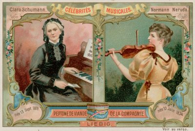 Clara Schumann ve Wilma Neruda by European School