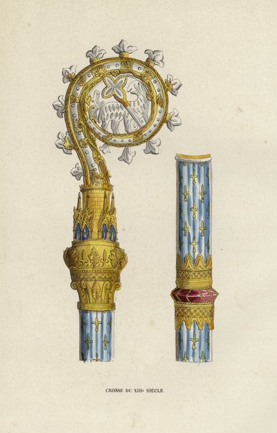 13th Century Stock (renkli gravür) by European School