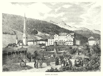 Davos am Platz (gravür) by European School