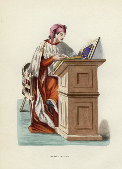 Hukuk Doktoru (renkli gravür) by European School