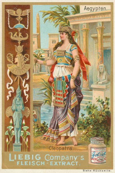 Mısır, Kleopatra, Liebig kartı, 20. yüzyıl başı (kromo) by European School