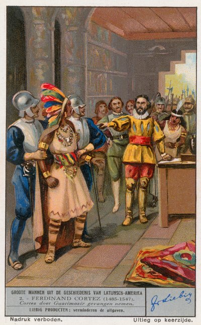 Ferdinand Cortez, Liebig kartı, 20. yüzyıl başı (kromo) by European School