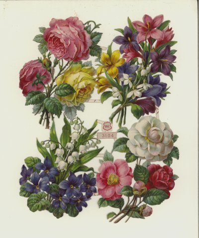 Çiçekler (kromolitho) by European School