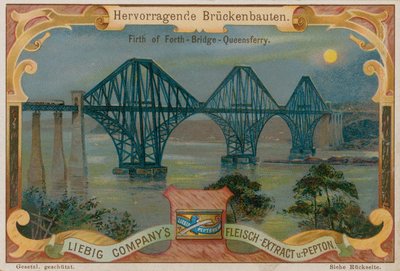 Firth of Forth, İskoçya üzerinde Forth Köprüsü by European School