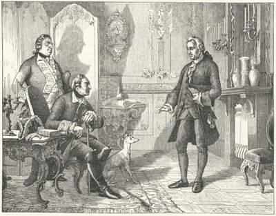 Şair Christian Furchtegott Gellert ile Prusya Büyük Frederick by European School