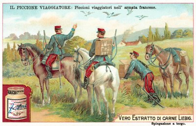 Fransız Ordusu taşıyıcı güvercinleri (chromolitho) by European School