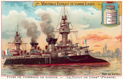 Fransız zırhlı kruvazör Dupuy de Lome (chromolitho) by European School