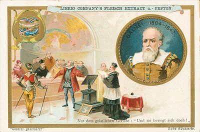 Galileo, Liebig kartı, 20. yüzyıl başı (kromo) by European School