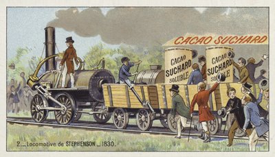George Stephensons lokomotifi Roket, 1830 by European School