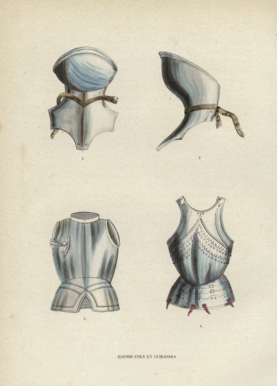 Boğazlar ve Göğüs Zırhları (renkli gravür) by European School