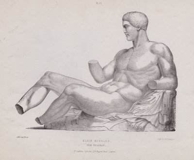 İnsanın Dış Formlarının Anatomisi için İllüstrasyon: Elgin Mermerleri, Theseus (lito) by European School