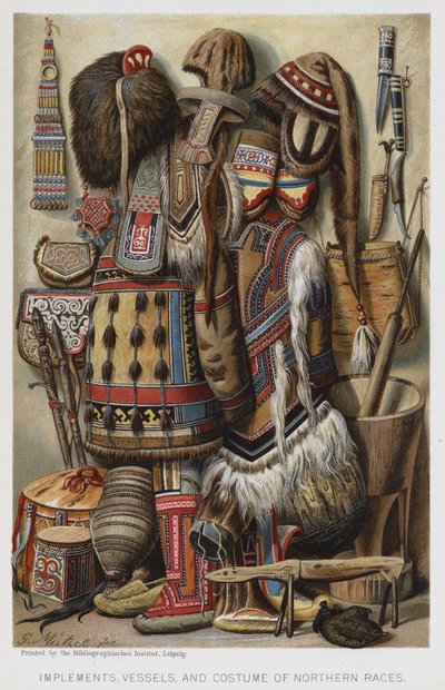 Kuzey Irklarının Aletleri, Gemileri ve Kostümleri (chromolitho) by European School