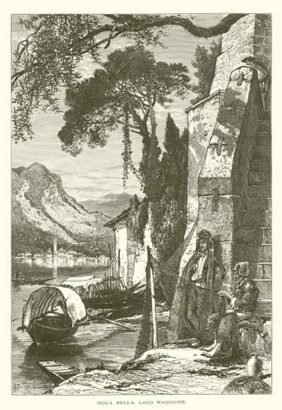 Isola Bella, Maggiore Gölü (gravür) by European School