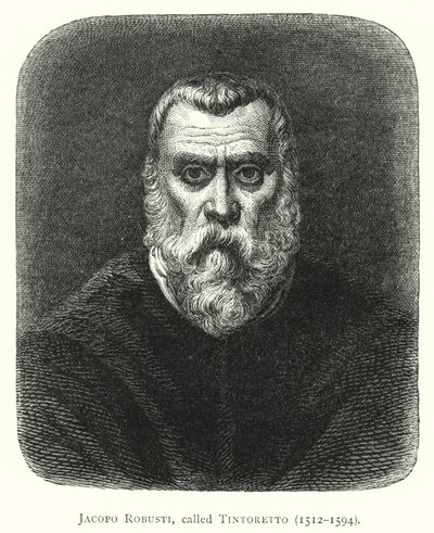 Tintoretto olarak adlandırılan Jacopo Robusti by European School