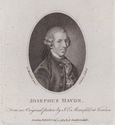 Joseph Haydn, Avusturyalı besteci (gravür) by European School