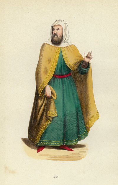 Juif (renkli gravür) by European School