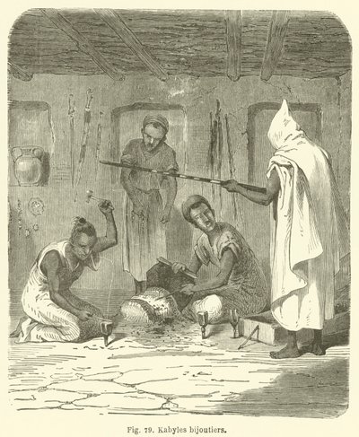 Kabyle kuyumcular (gravür) by European School