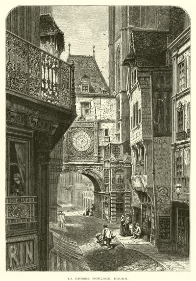 Büyük Saat, Rouen (gravür) by European School